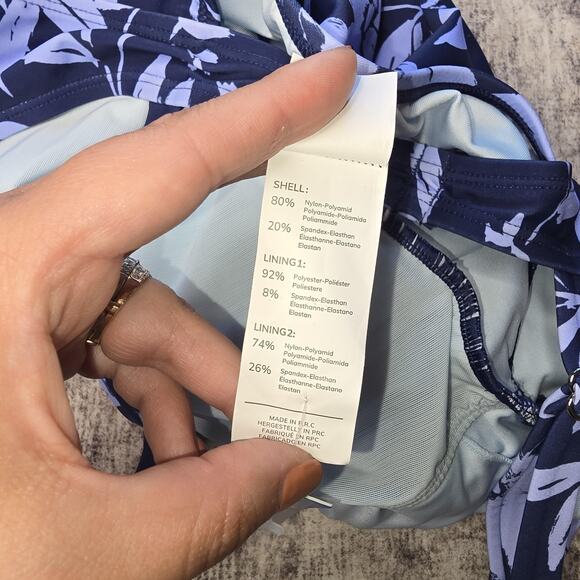 Cupshe Swimsuit Womens Large One Piece Tummy Control Ruched Lined Floral New - Picture 7 of 8